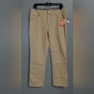 Faded Glory Stretch Tan Pants Straight Leg Size (12)